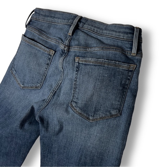 Frame Le Nouveau Straight Jeans Split Hem Medium Wash Sz 25  250 - Picture 9 of 13